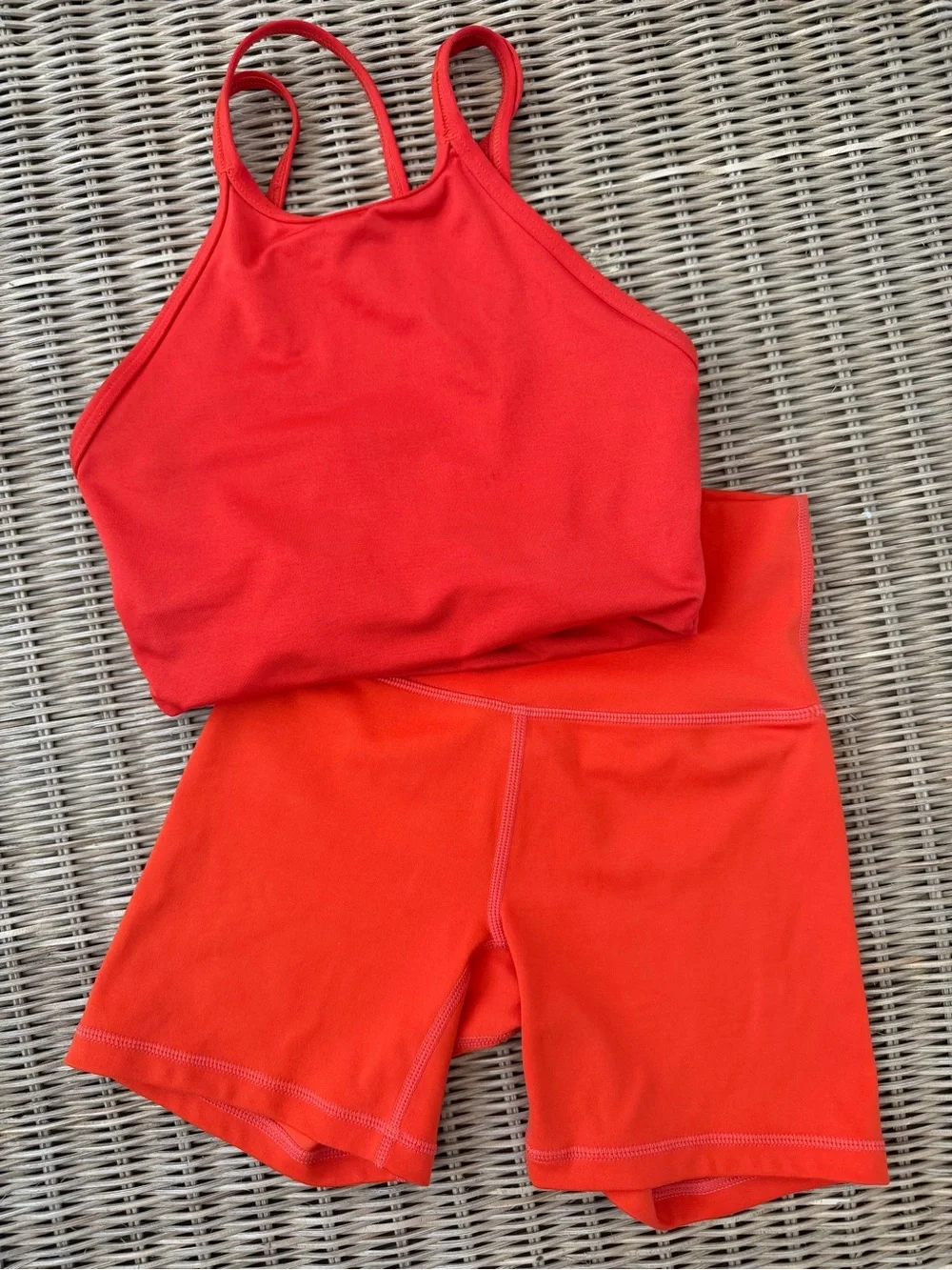 JO+JAX Red Orange Dance Set Top YL Bottom AXXS